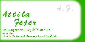 attila fejer business card